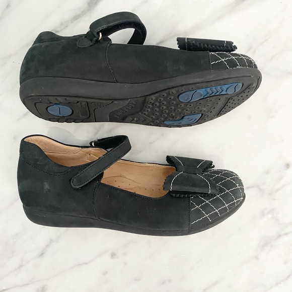 Ortopedia All Leather Bow Stitched Black Mary Janes - Picture 4 of 8